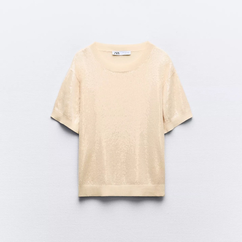 NWT Zara sequin top size S